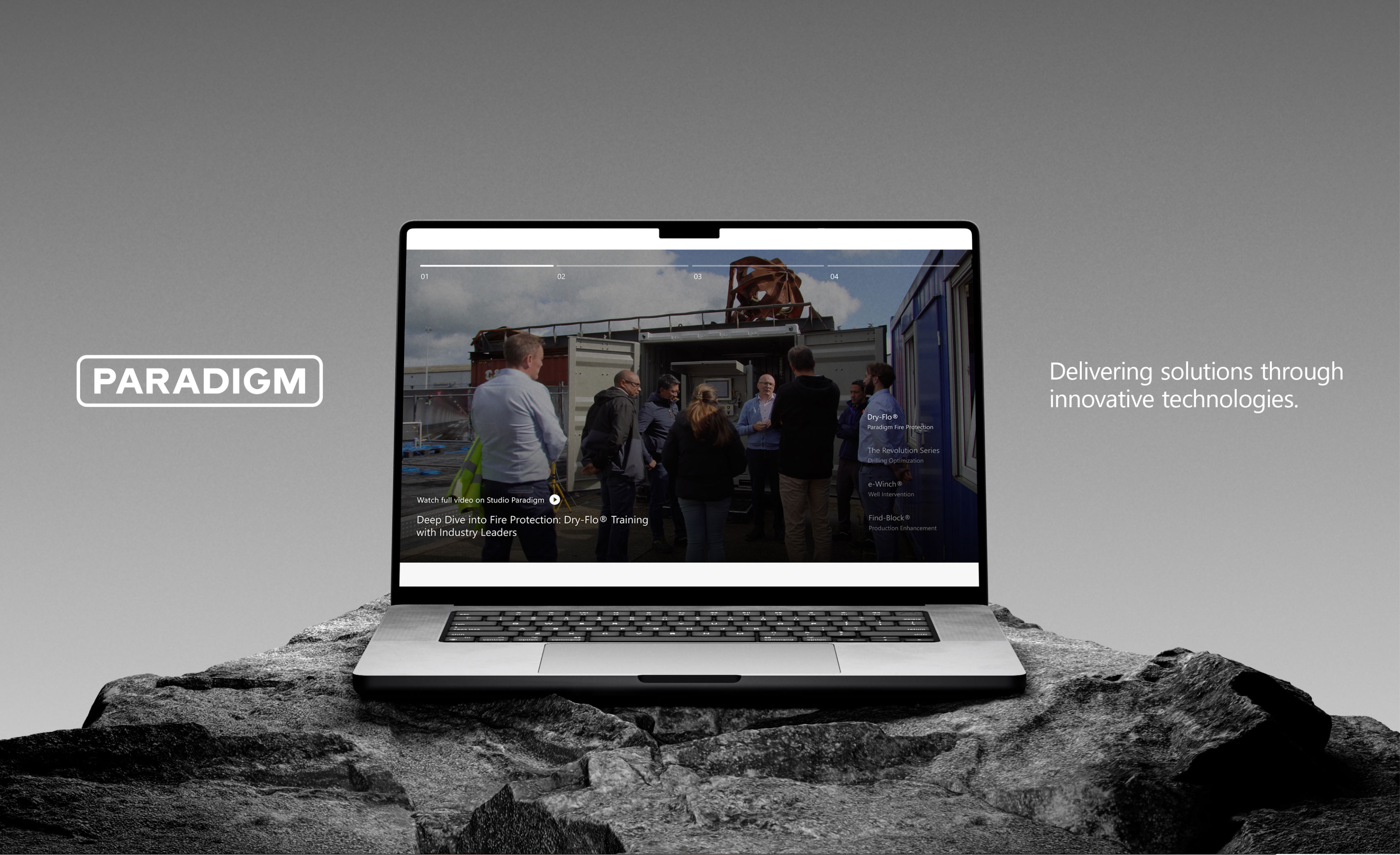 Paradigm website layout